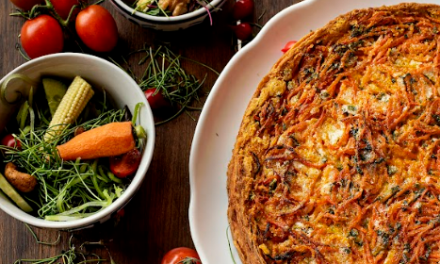 Torta de cenoura e emmenthal: elegância para sua ceia